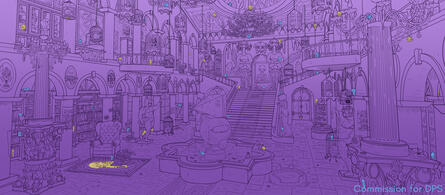 Flat color, complex BG